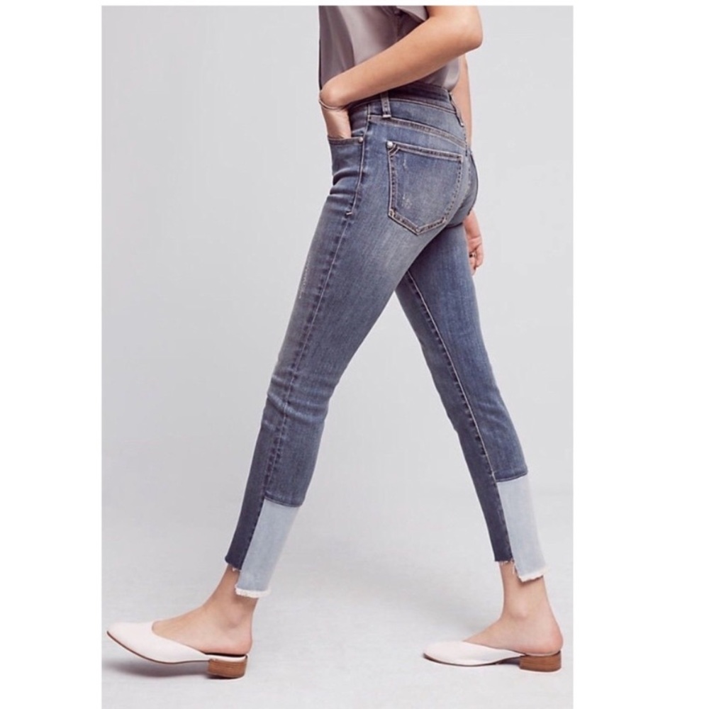 Pilcro Script High-Rise High-Low Skinny Jeans
